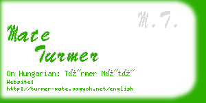 mate turmer business card